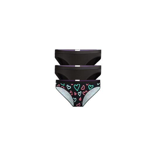 UltraModal™ Core Bikini 3-Pack | Electric Hearts Pack