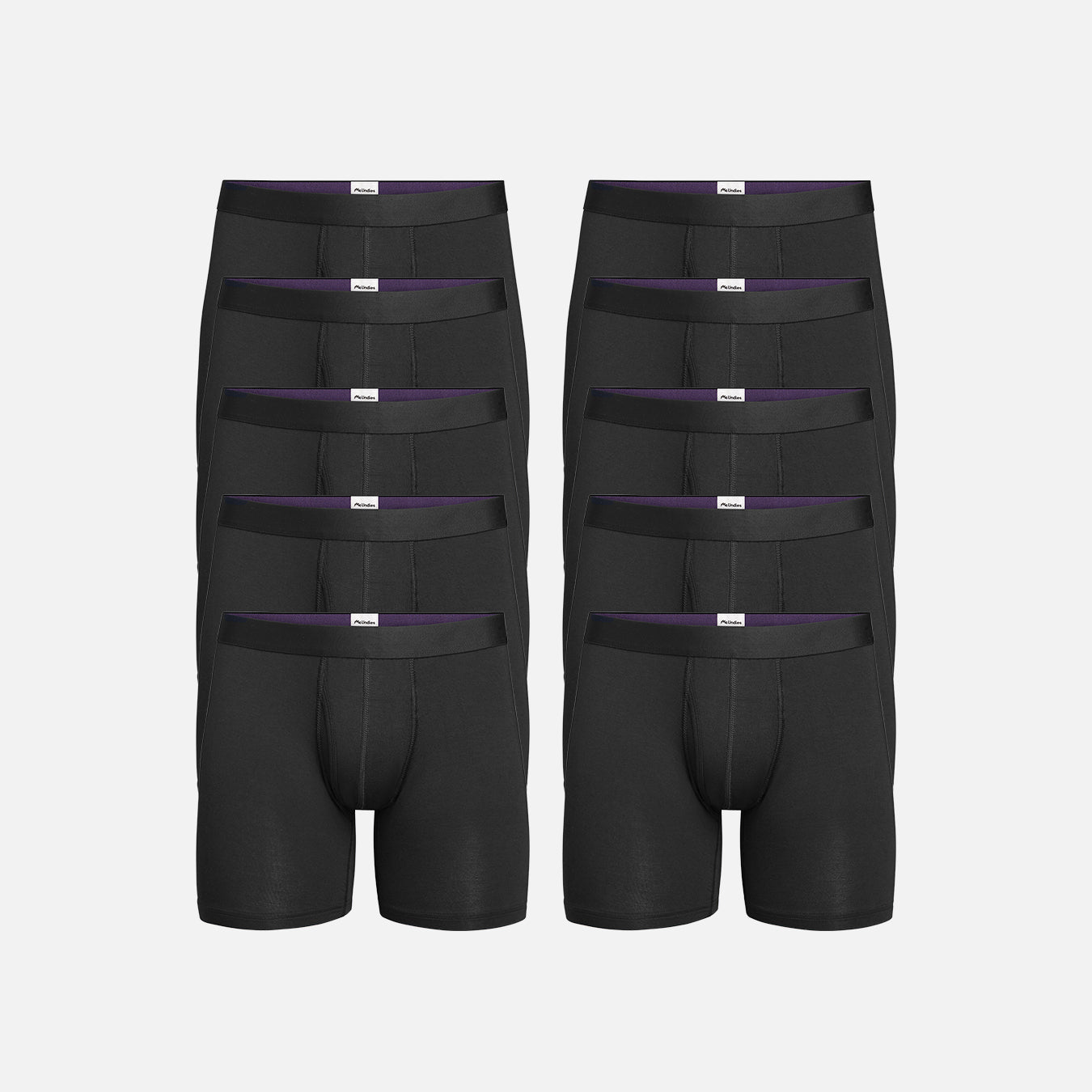 Boxer Brief w/ Fly 10-Pack | Black