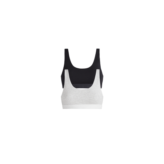 Stretch Cotton U-Neck Bralette 2-pack | Cotton Classic Pack