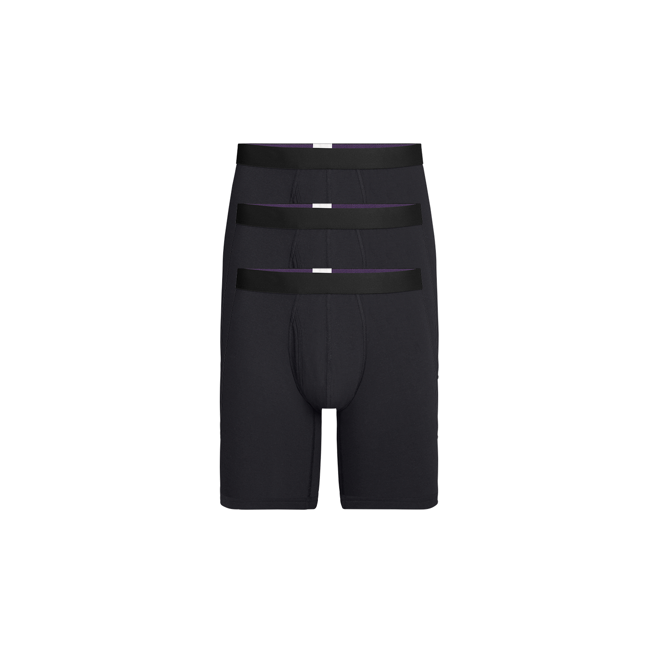 Long Boxer Brief w/ Fly 3-Pack | Black