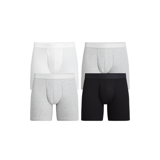 Stretch Cotton Boxer Brief w/ Fly 4-Pack | Cotton Classic Pack