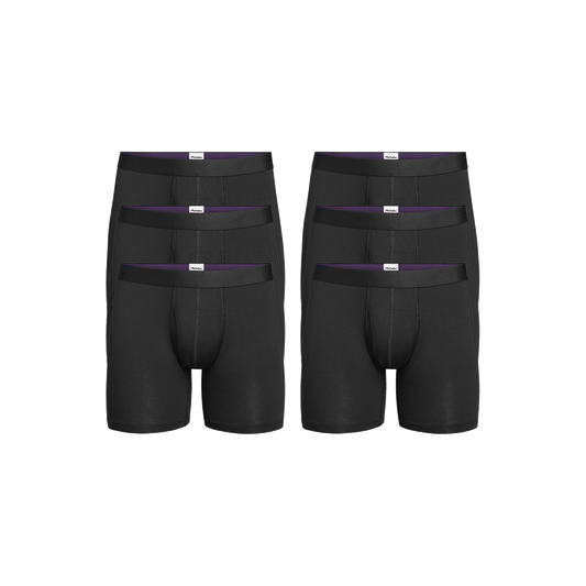 Boxer Brief w/ Fly 6-Pack | Black