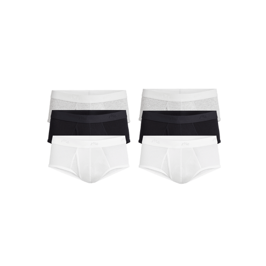 Stretch Cotton Brief w/ Fly 6-Pack | Cotton Classic pack