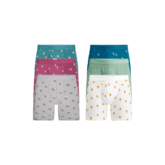 Stretch Cotton Boxer Brief w/ Fly 6-Pack | Cotton Adventurous Pack