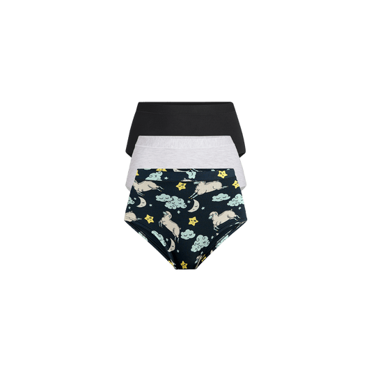 FeelFree High-Waisted Cheeky 3-Pack | Sound Ashleep Pack