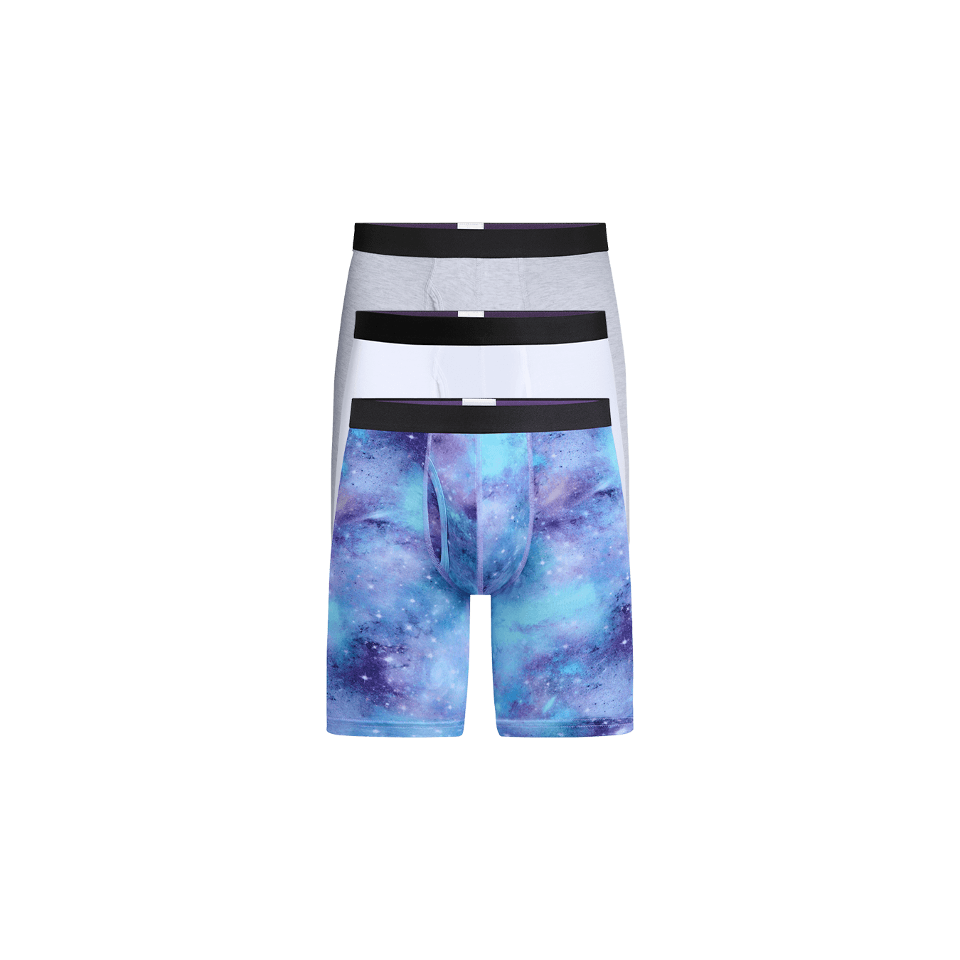 Long Boxer Brief w/ Fly 3-Pack | Galaxy Pack