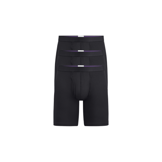 The Ball Caddy™ Long Boxer Brief w/ Fly 3-Pack | Black