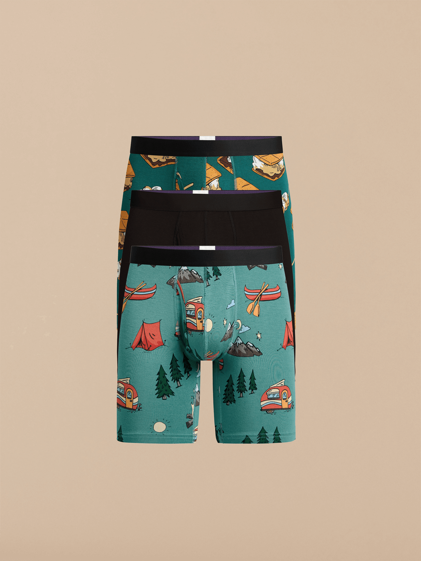 Long Boxer Brief w/ Fly 3-Pack | Campin' Out Pack