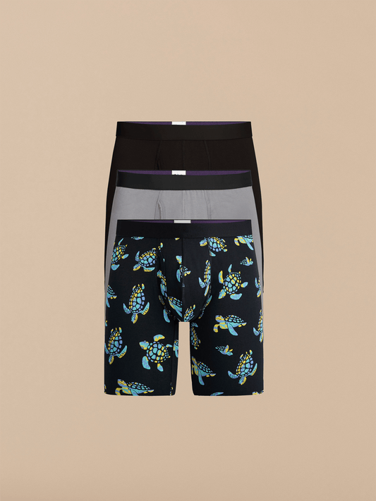 Long Boxer Brief w/ Fly 3-Pack | Turtley Awesome Pack