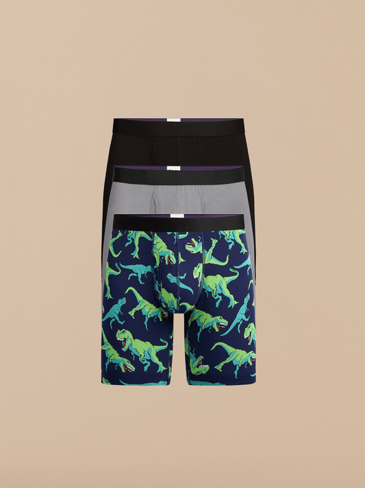 Long Boxer Brief w/ Fly 3-Pack | T-Rexin Pack