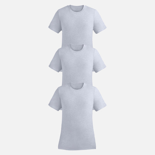 Men's Lightweight Modal Crew Undershirt 3-Pack | Heather Grey