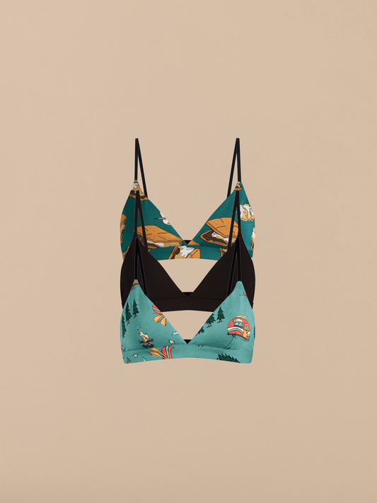 FeelFree Triangle Bralette 3-Pack | Campin' Out Pack