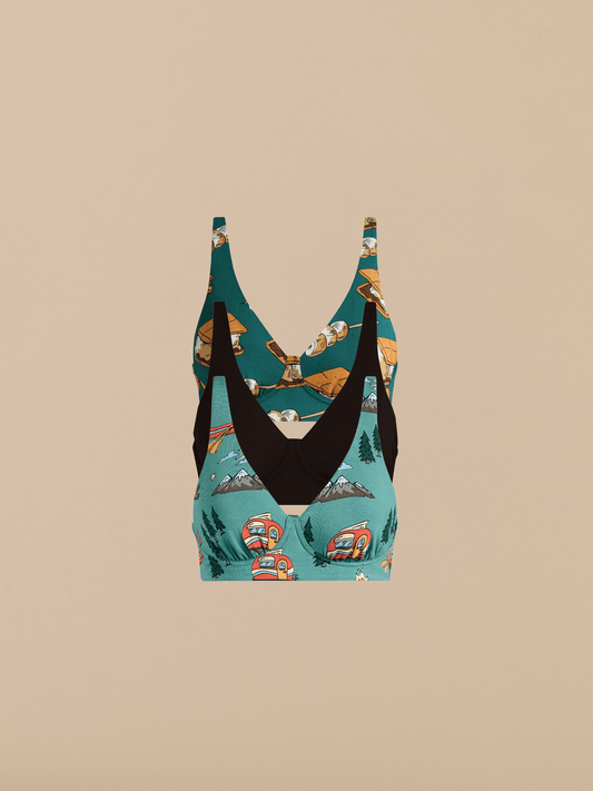 FeelFree Longline Bralette 3-Pack | Campin' Out Pack