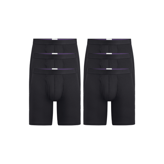 The Ball Caddy™ Long Boxer Brief w/ Fly 6-Pack | Black