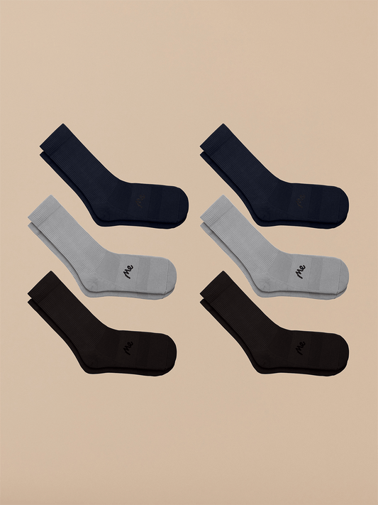 MoveMe Crew Sock 6-Pack | Classic Pack