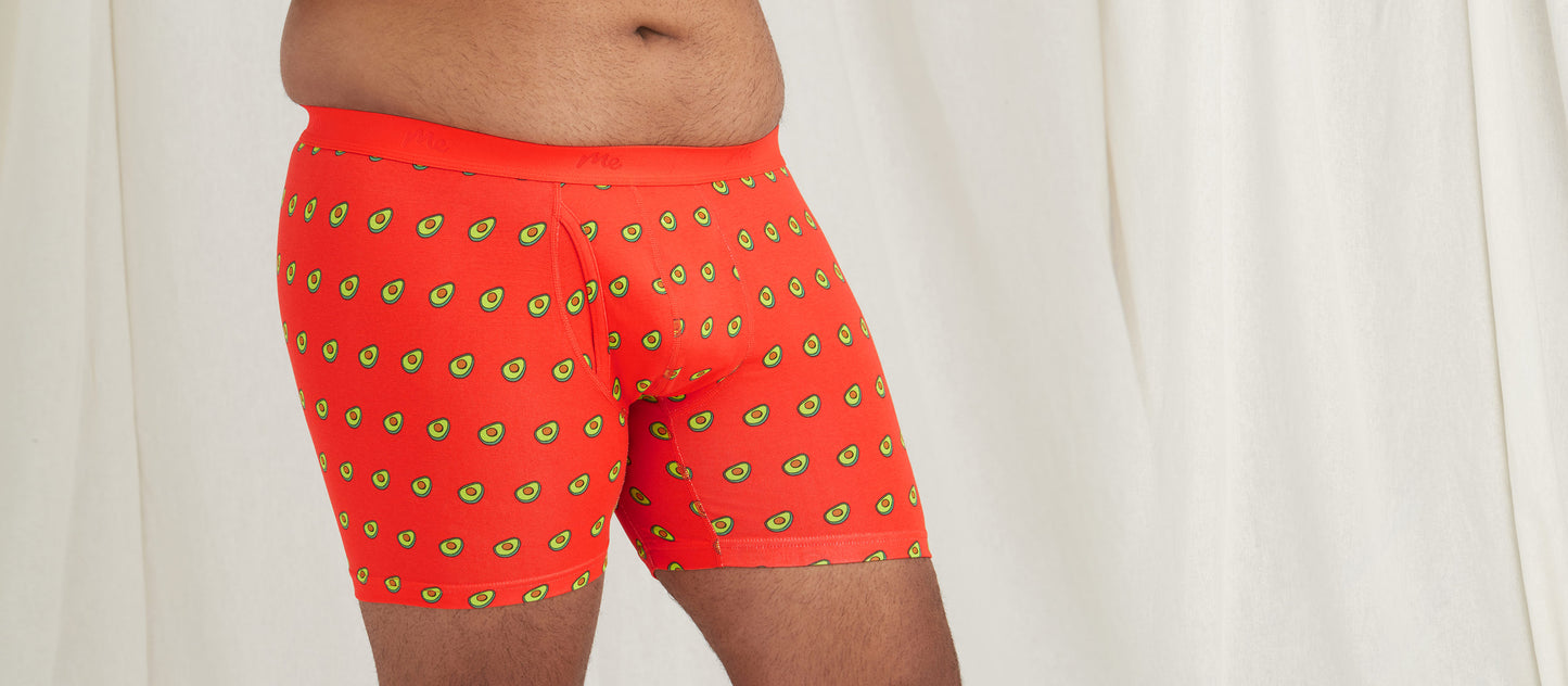 Stretch Cotton Boxer Brief w/ Fly | Avocados