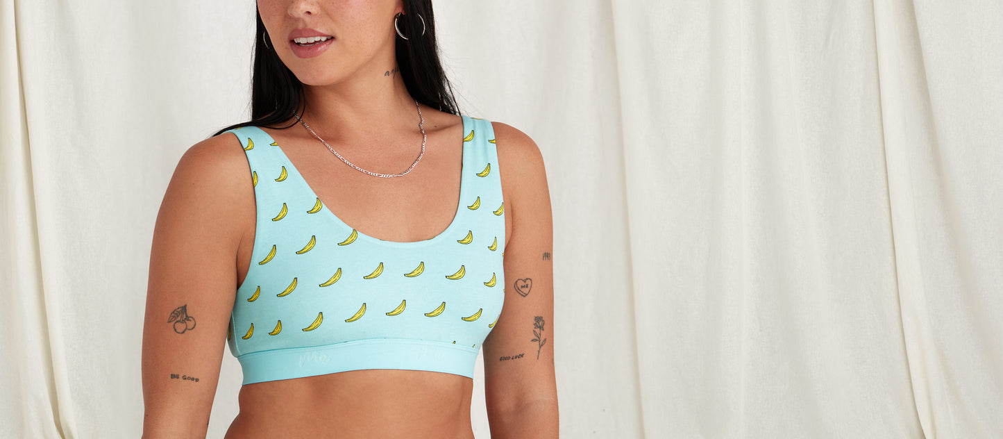 Stretch Cotton U-Neck Bralette | Go Bananas