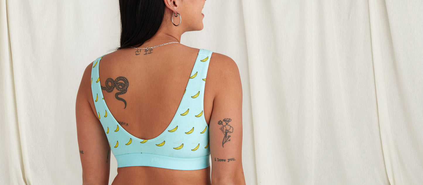 Stretch Cotton U-Neck Bralette | Go Bananas