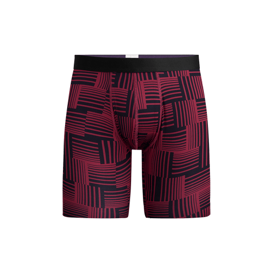 MoveMe Long Boxer Brief w/ Fly | Basket Plaid