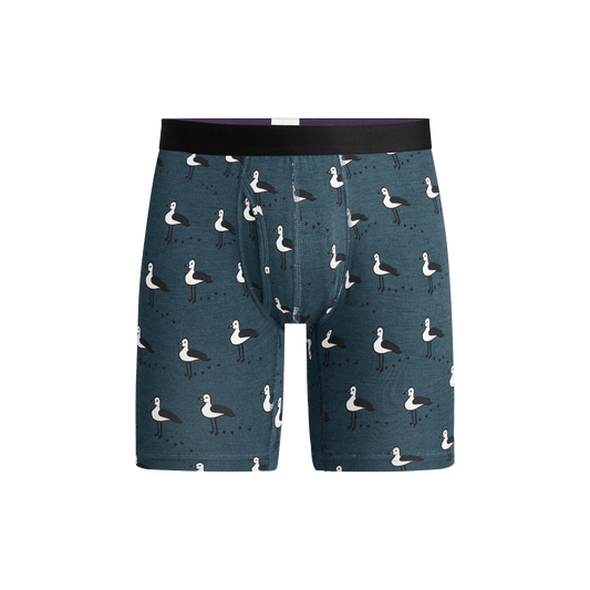 UltraModal™ Core Long Boxer Brief w/ Fly | Beach Birds