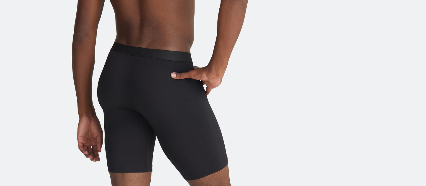 Long Boxer Brief w/ Fly 10-Pack | Black