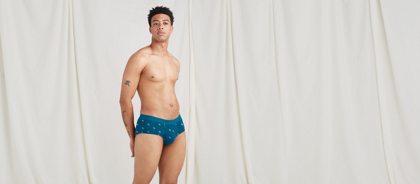 Stretch Cotton Brief w/ Fly | Shark