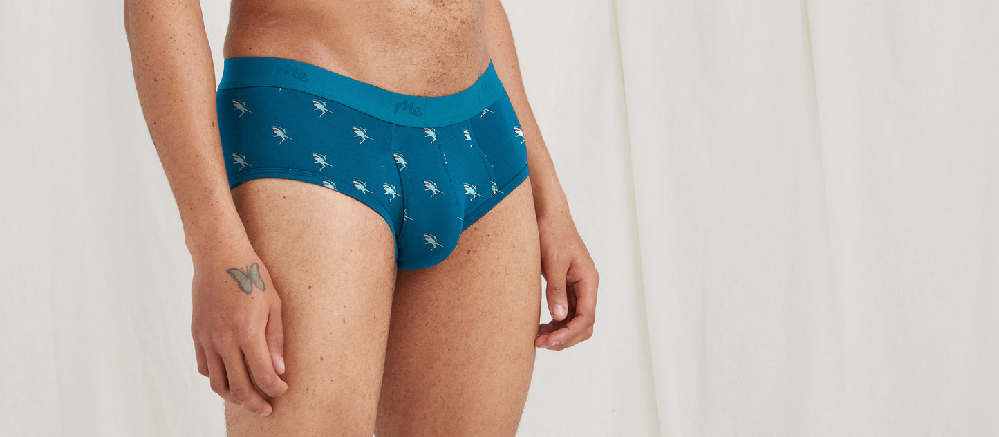 Stretch Cotton Brief w/ Fly | Shark