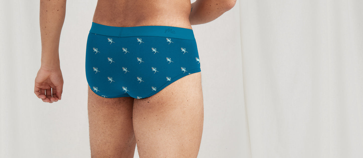 Stretch Cotton Brief w/ Fly | Shark