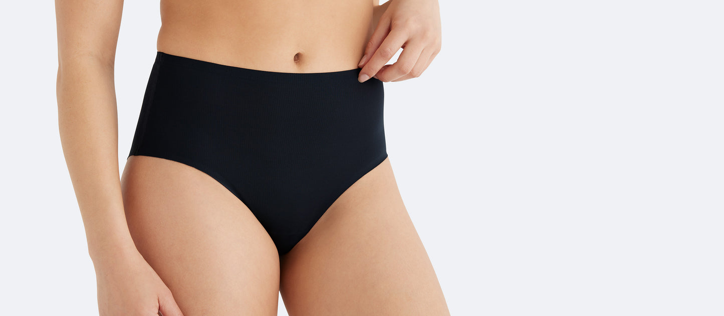 MoveMe High-Waisted Cheeky 6-Pack | Black