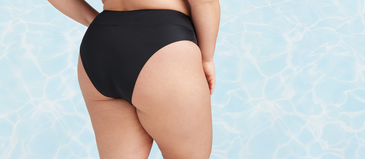 Swim High-Waist Cheeky Bikini Bottom 1.0 | Black