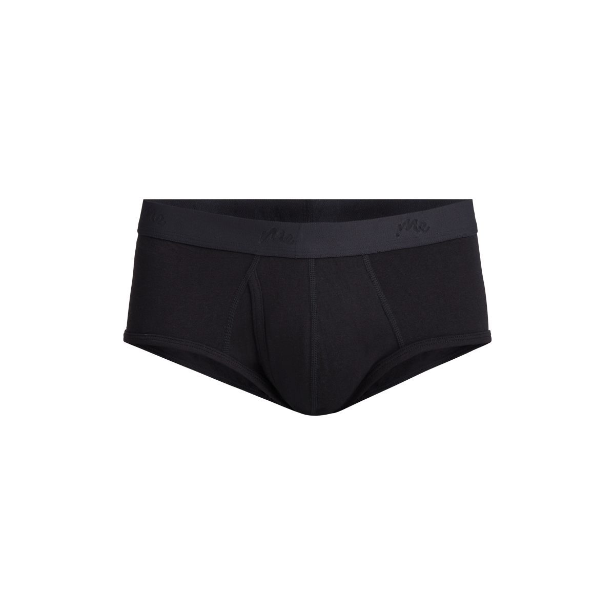 Stretch Cotton Brief w/ Fly | Black