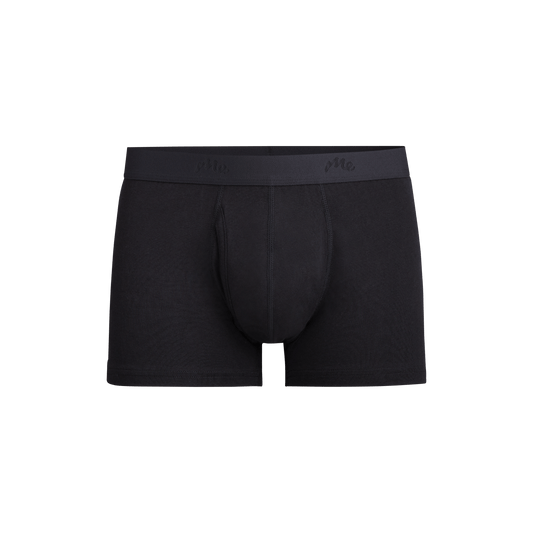 Stretch Cotton Trunk w/ Fly | Black