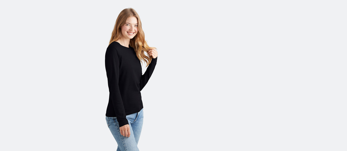 Women's Daily Longsleeve Tee 3-Pack | Black White Grey Pack