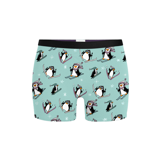 UltraModal™ Core Boyshort | Penguins on Skis