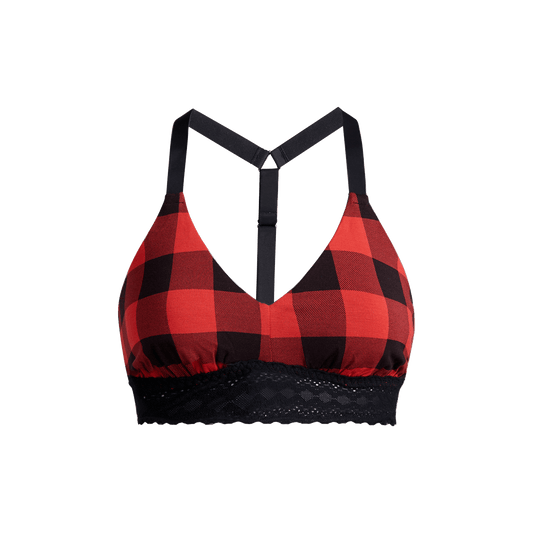 UltraModal™ Lace Longline T-Back Bralette | Buffalo Check