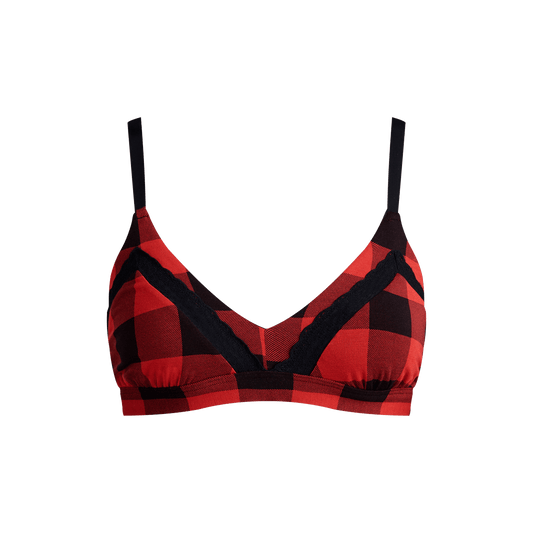 FeelFree Lace Triangle Bralette | Buffalo Check