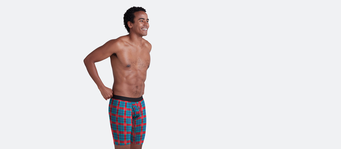 UltraModal™ Core Long Boxer Brief w/ Fly | Very Merry Plaid