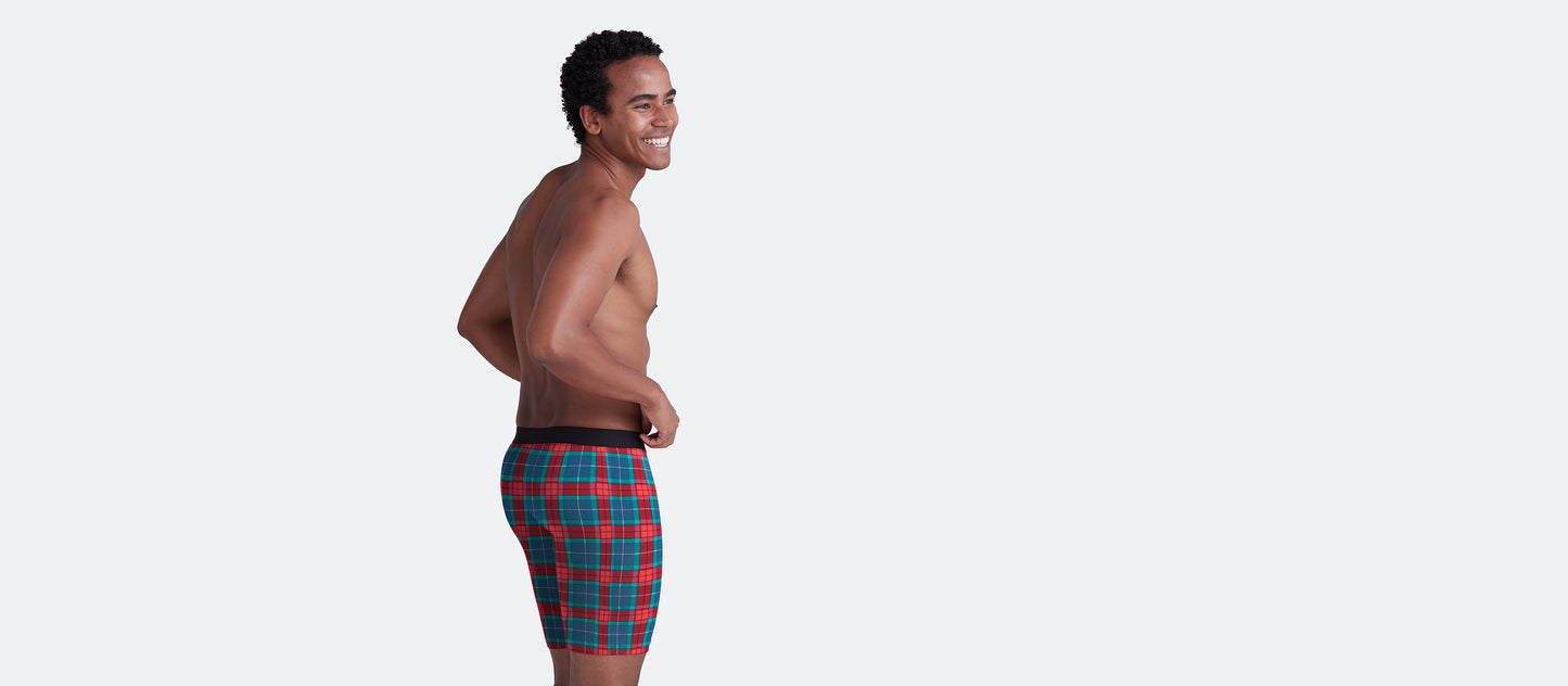 UltraModal™ Core Long Boxer Brief w/ Fly | Very Merry Plaid