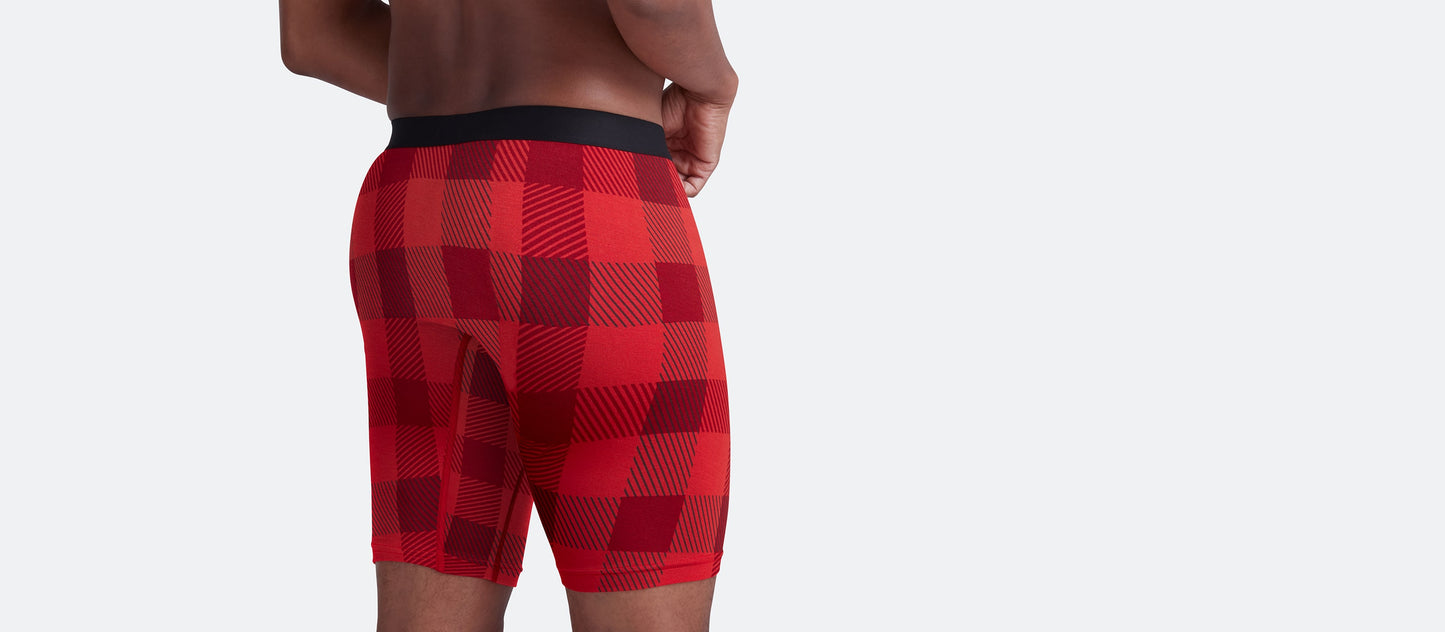 UltraModal™ Core Long Boxer Brief w/ Fly | Crimson Plaid