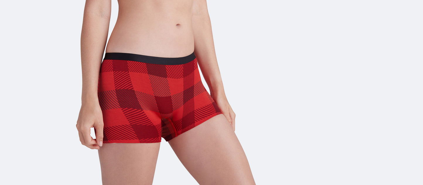 Boyshort | Crimson Plaid