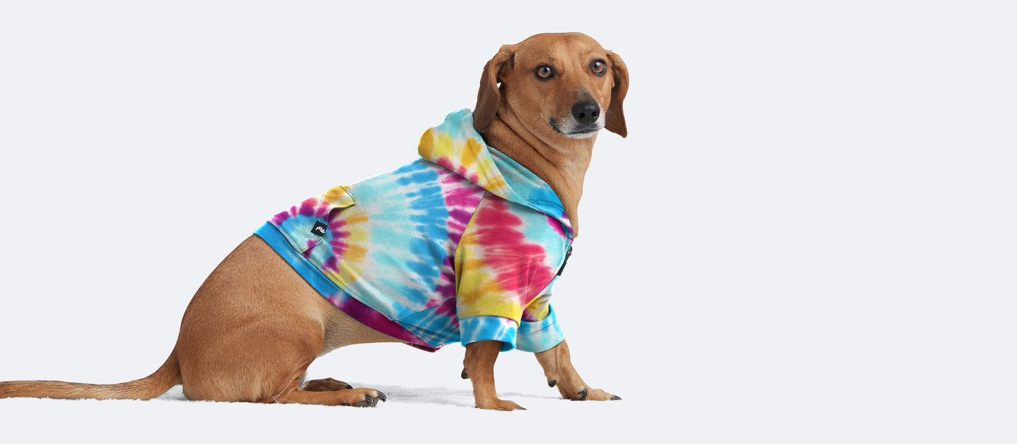 UltraModal™ Dog Hoodie | Rainbow Tie Dye