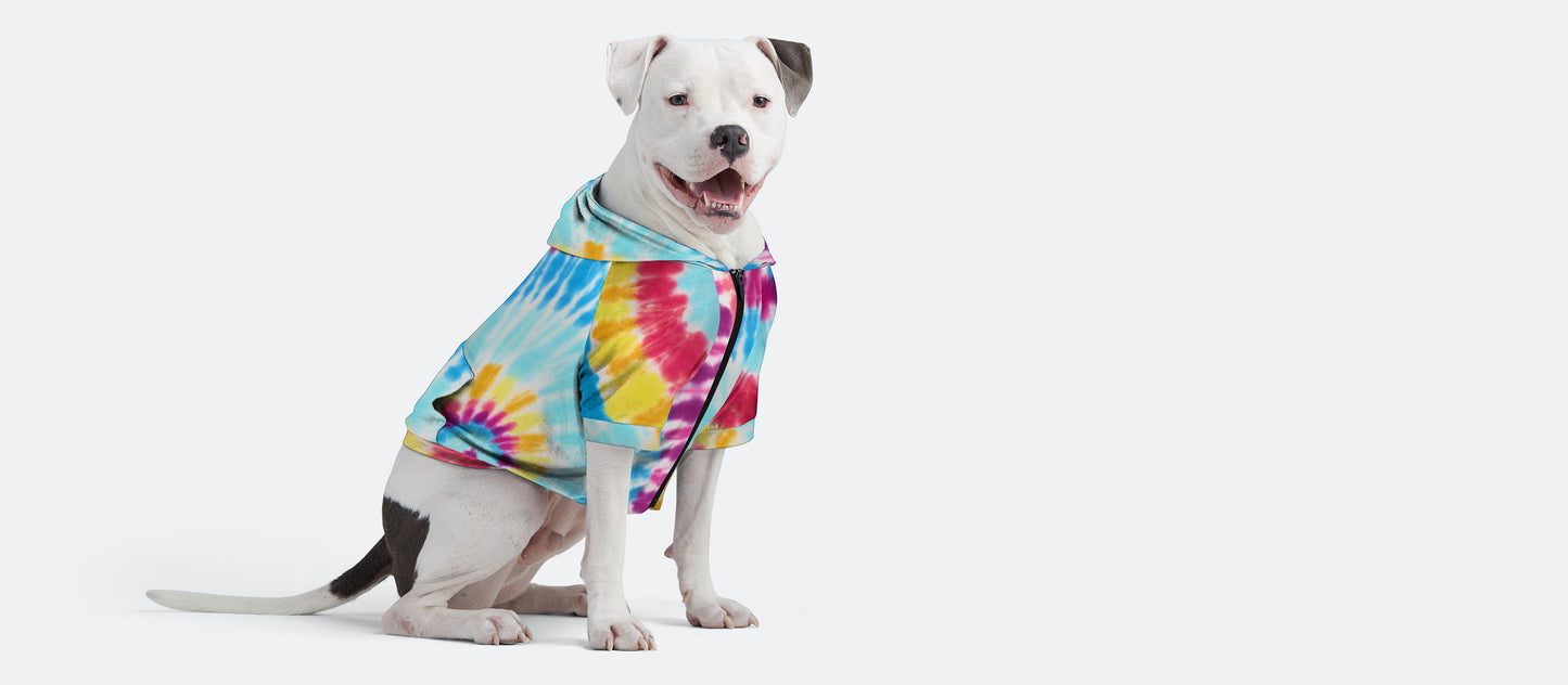 UltraModal™ Dog Hoodie | Rainbow Tie Dye