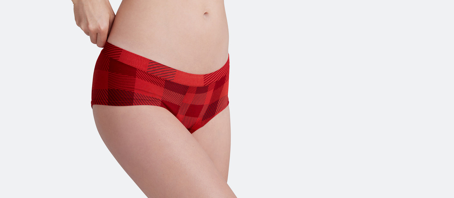 FeelFree Cheeky Brief | Crimson Plaid