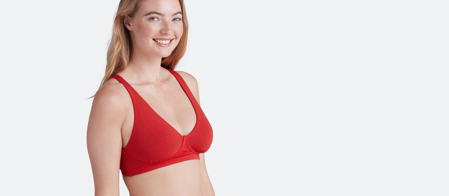 FeelFree Longline Bralette | Candy Apple