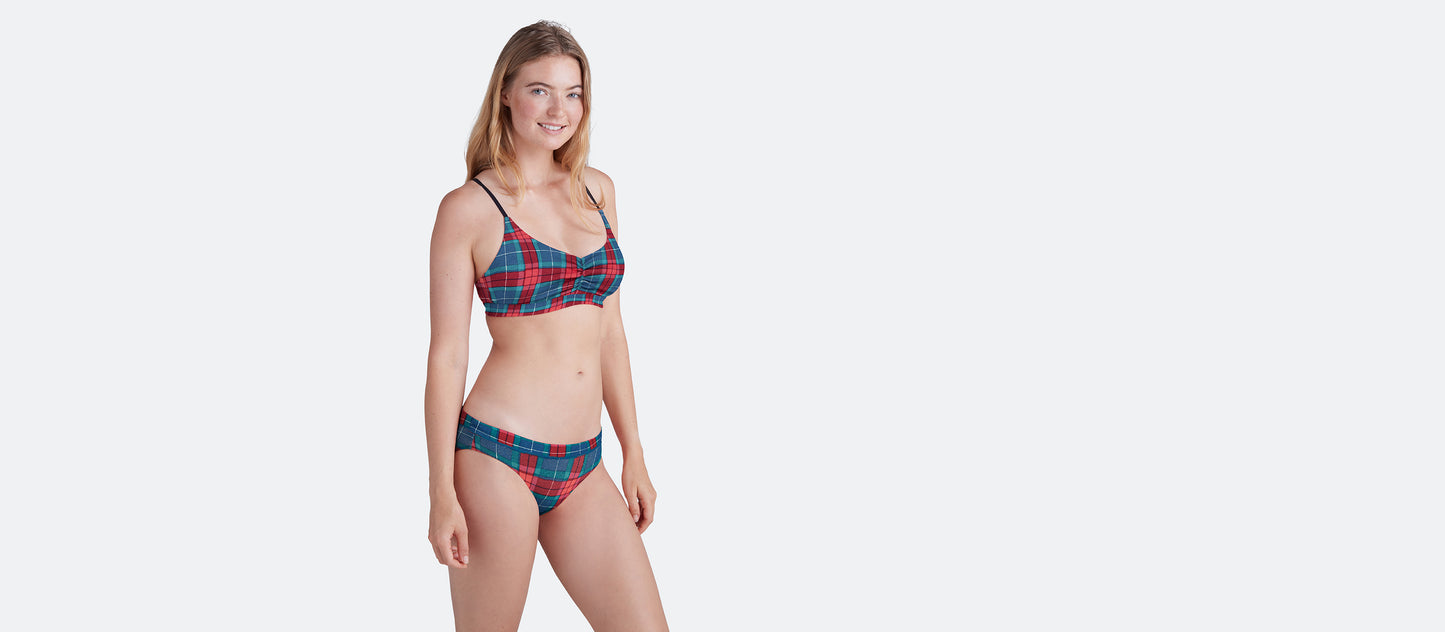 FeelFree Ruched Bralette | Very Merry Plaid