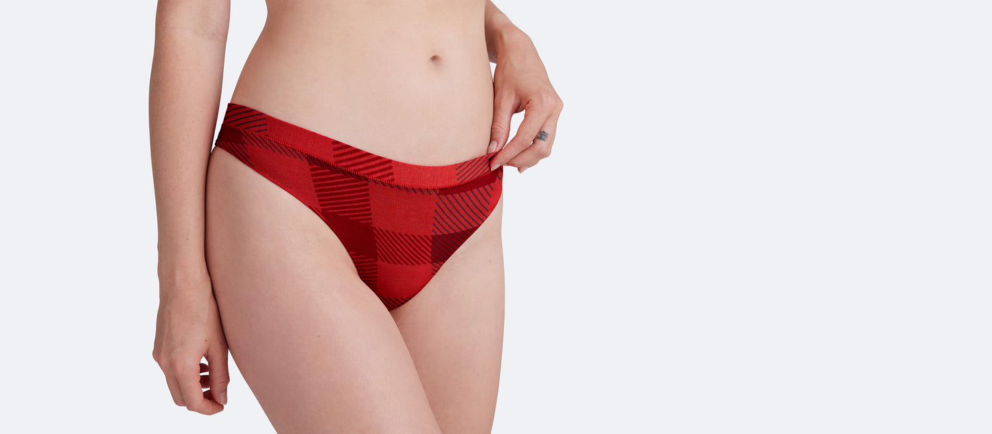 FeelFree Thong | Crimson Plaid