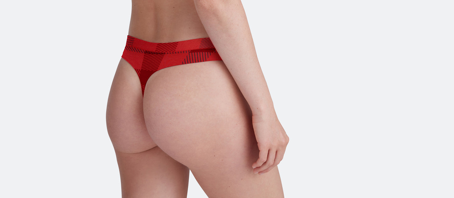 FeelFree Thong | Crimson Plaid