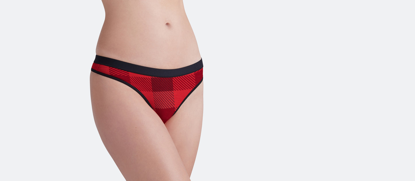 Thong | Crimson Plaid