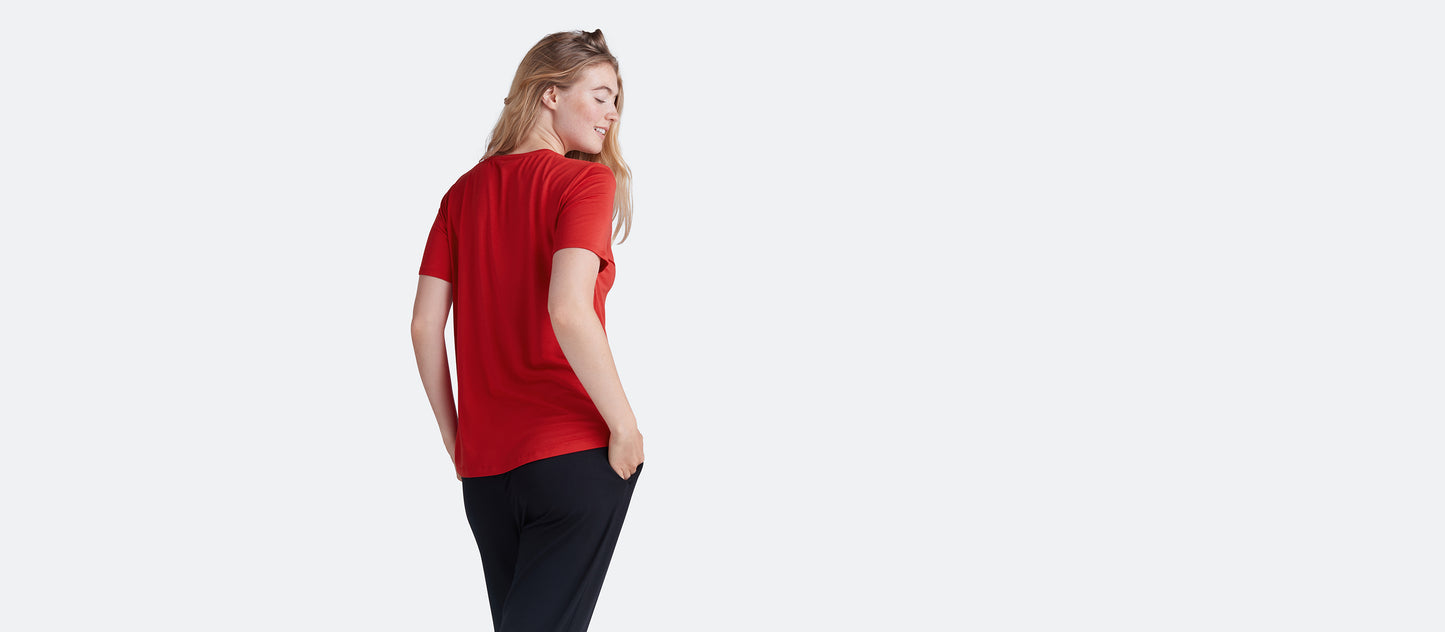 Women's Modal Crew Tee | Candy Apple