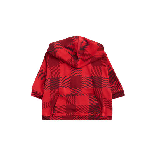 Dog Hoodie | Crimson Plaid